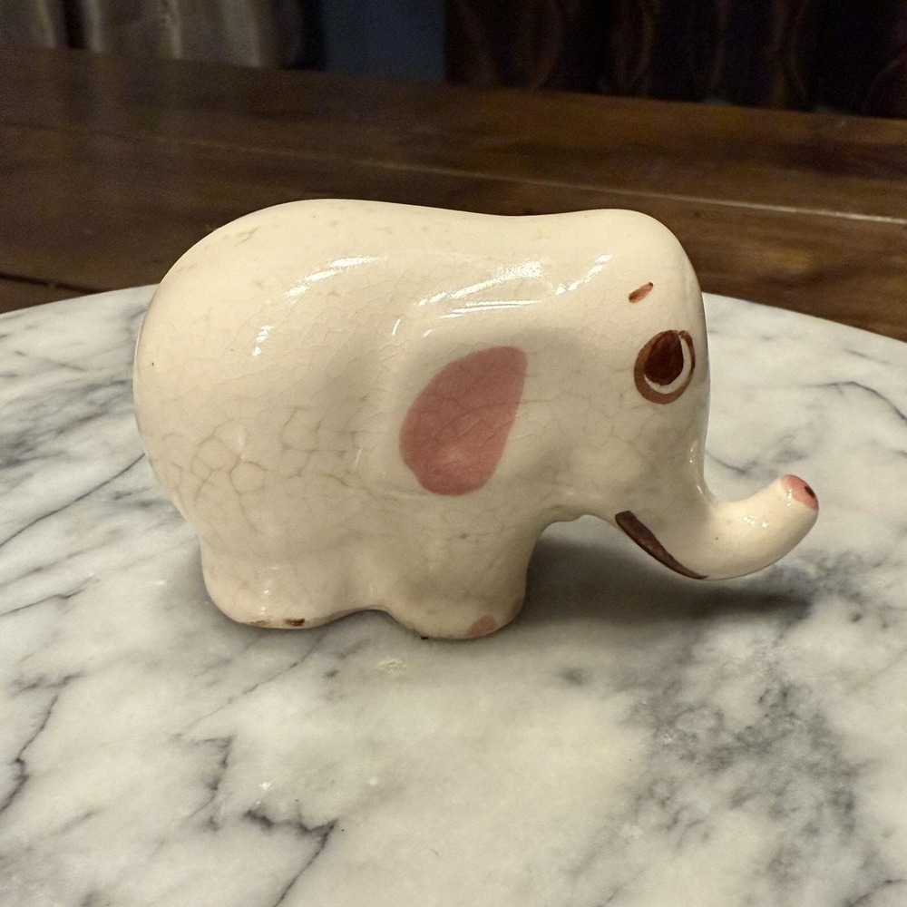 Vintage RIO HONDO California West Coast Pottery 2" Miniature Ceramic ELEPHANT